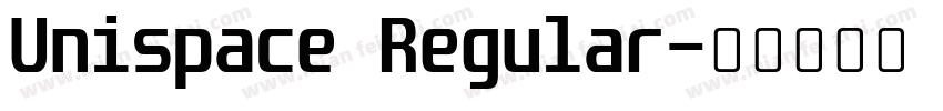 Unispace Regular字体转换